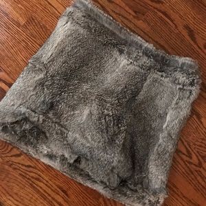 Tory Burch real rabbit fur infinity neck wrap